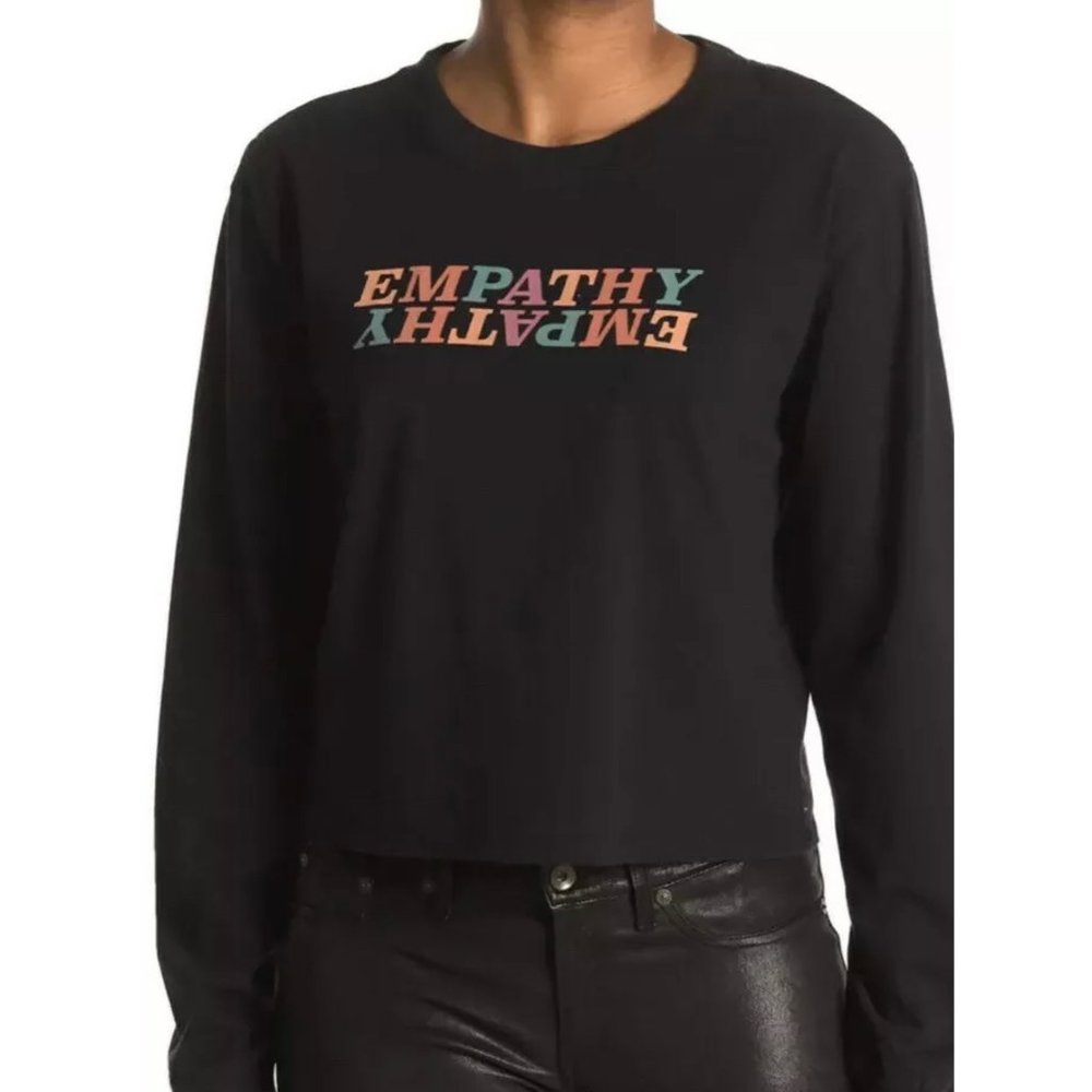 Empathy Black Long Sleeve Graphic Shirt by Abound NEW WITH TAGS